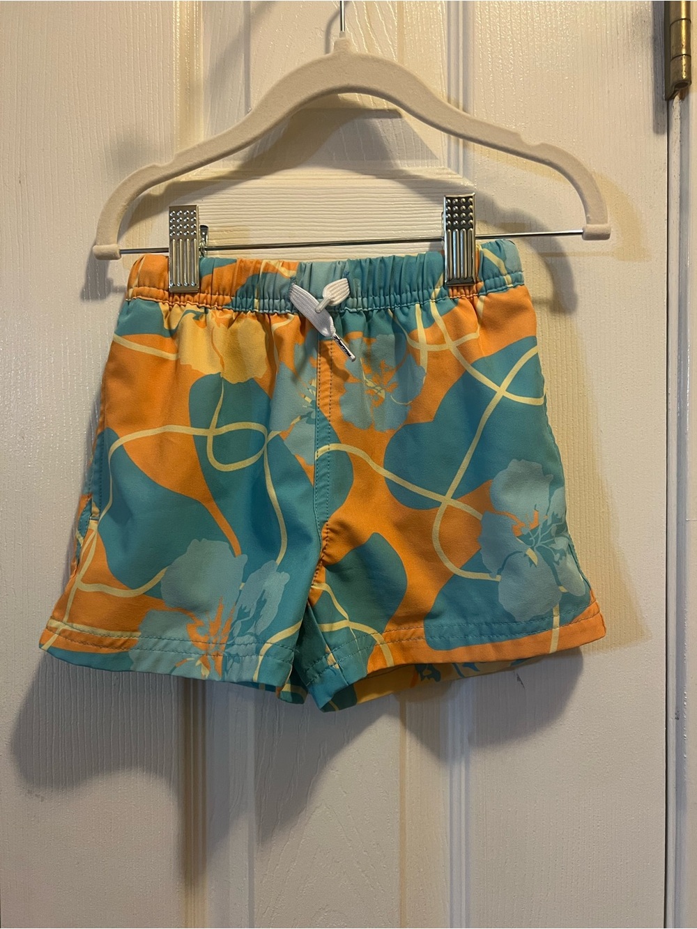 Maamgic Tropical Print Swim Shorts - Turquoise & Orange toddler